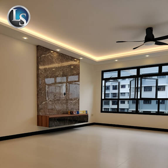 196B Boon Lay Drive HDB resale renovation living room with custom joinery