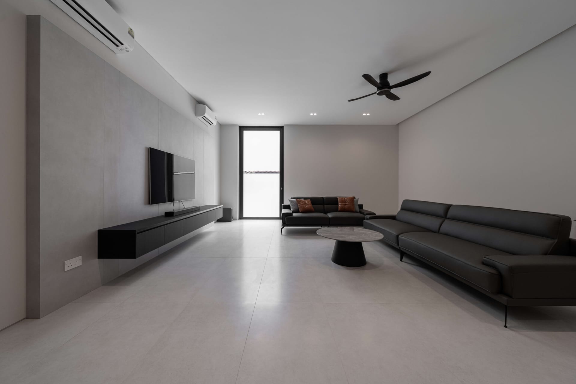 Landed Property Living Room Renovation in Singapore featuring custom joinery and architectural lighting by LS Home Renovation
